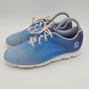FootJoy Women's Golf Shoes Blue Mesh Lace-Up — Size 8.5 M